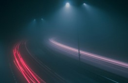 Vehicle lights in fog